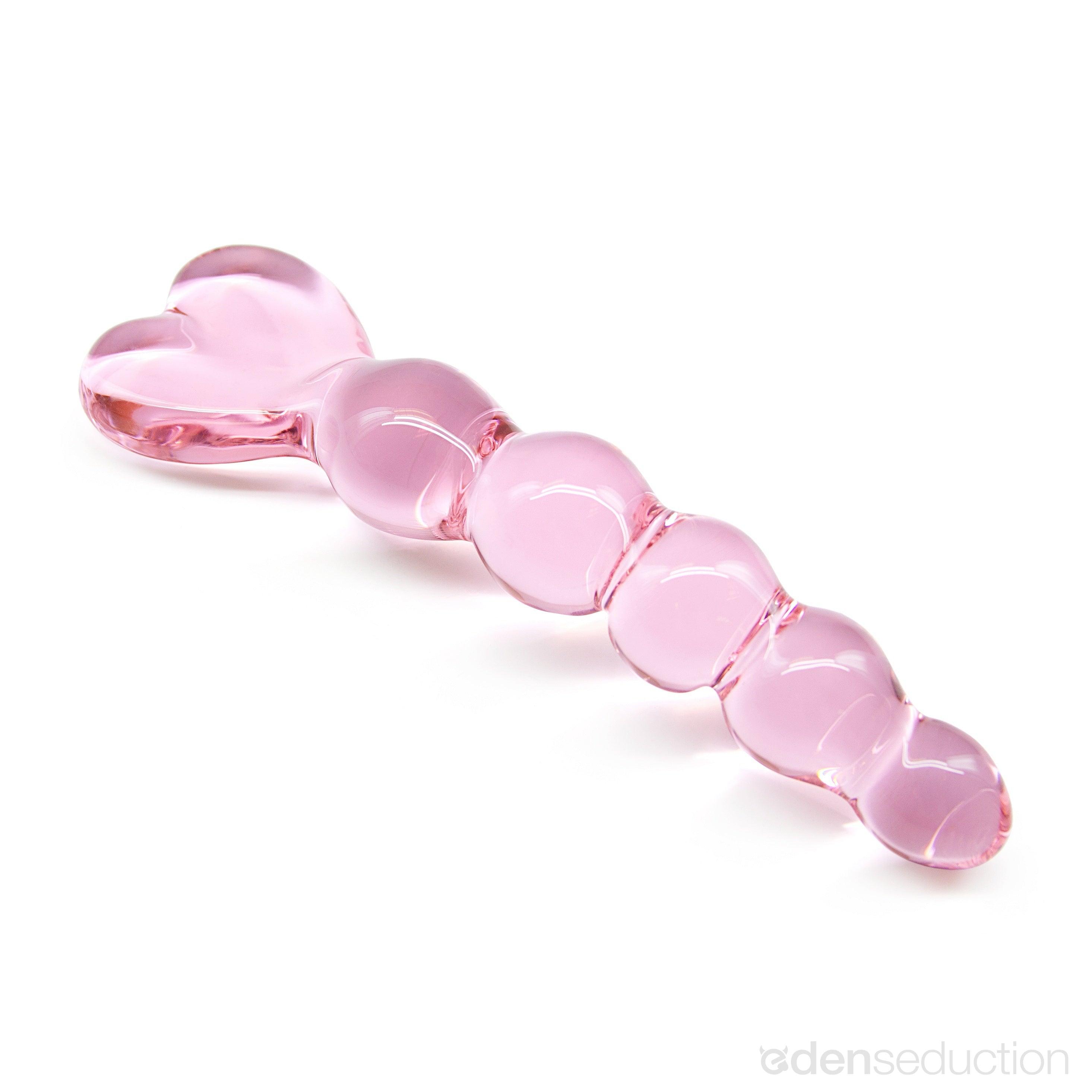 Heart of beads Glass anal dildo - EdenSeduce