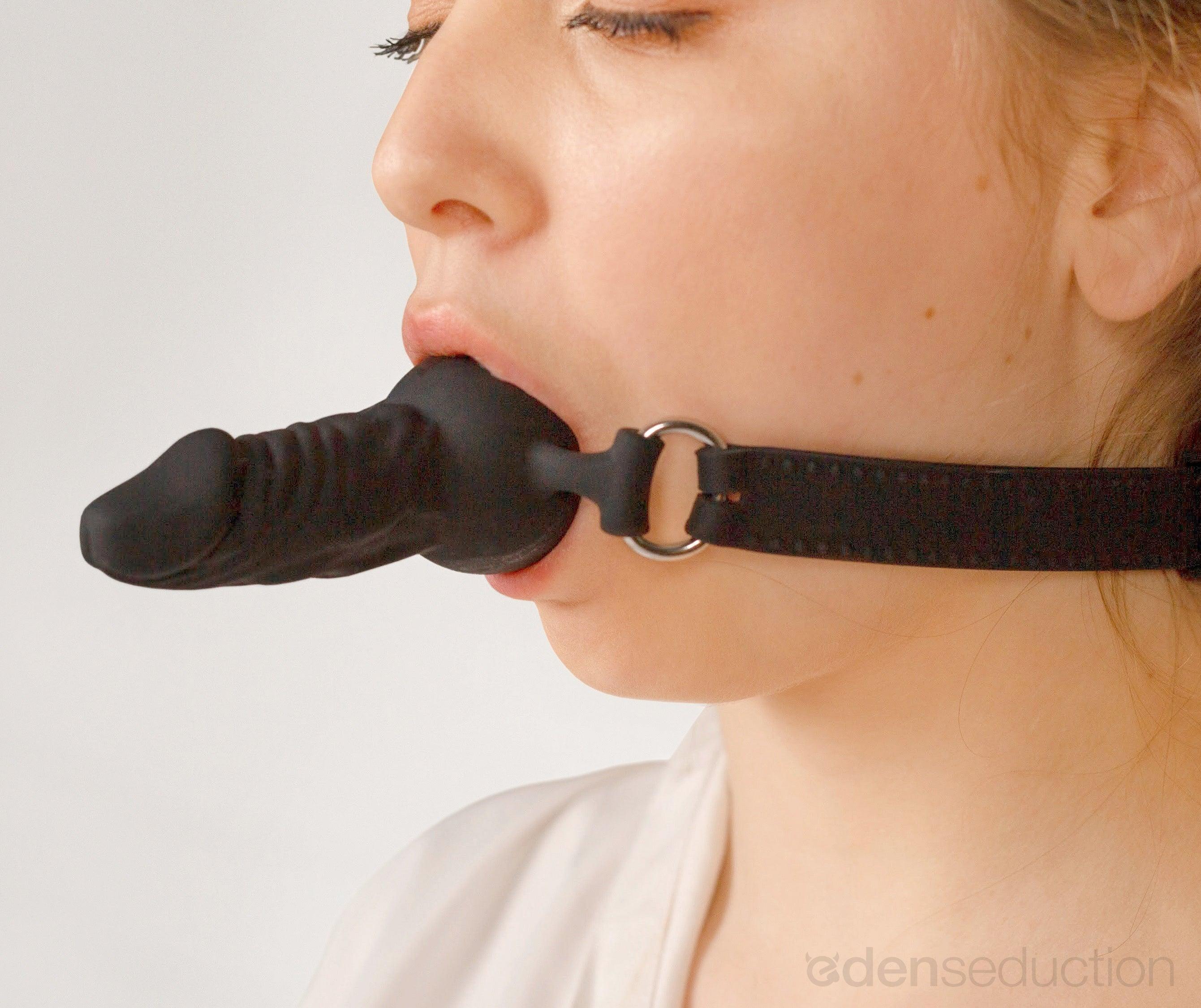 Realistic dildo ball gag Ball gag - EdenSeduce