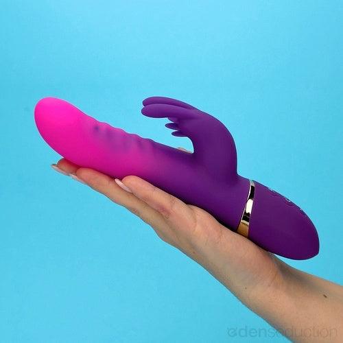 Dual blush Thrusting rabbit vibrator - EdenSeduce