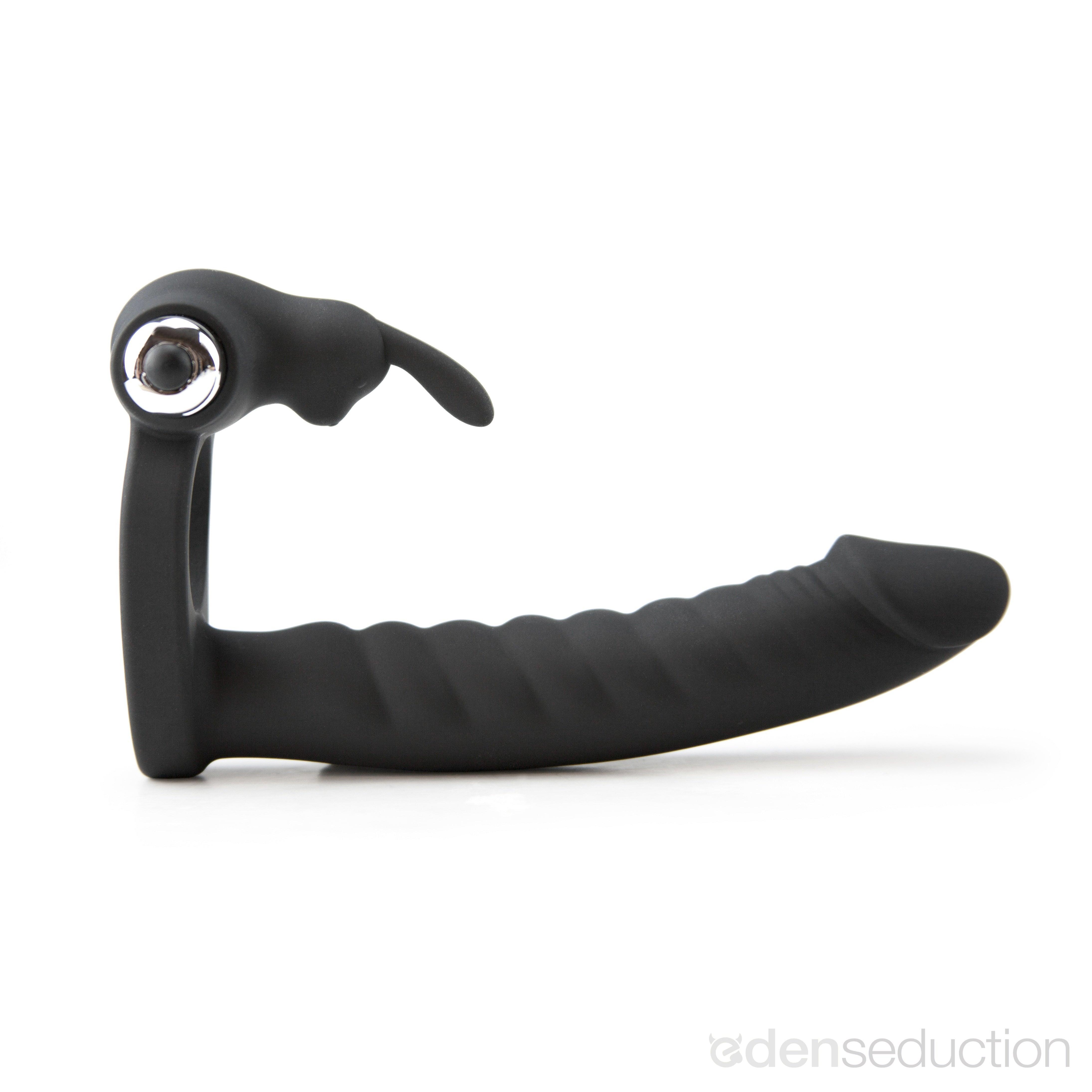 Double penetrator rabbit Double penetration cock ring - EdenSeduce