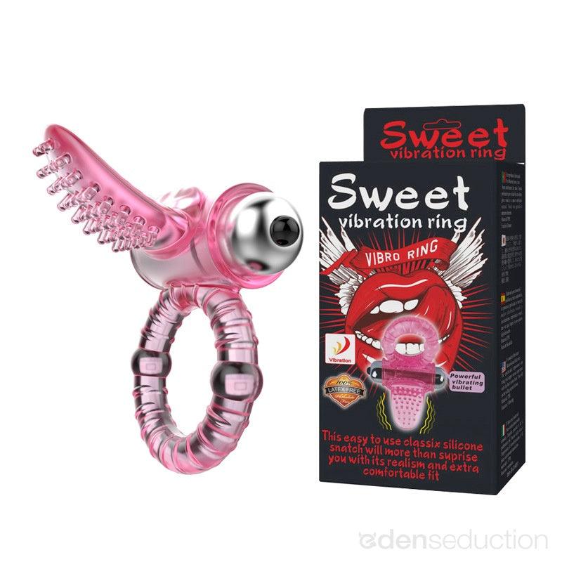 Sweet Tongue Vibrating Cock Ring - EdenSeduce