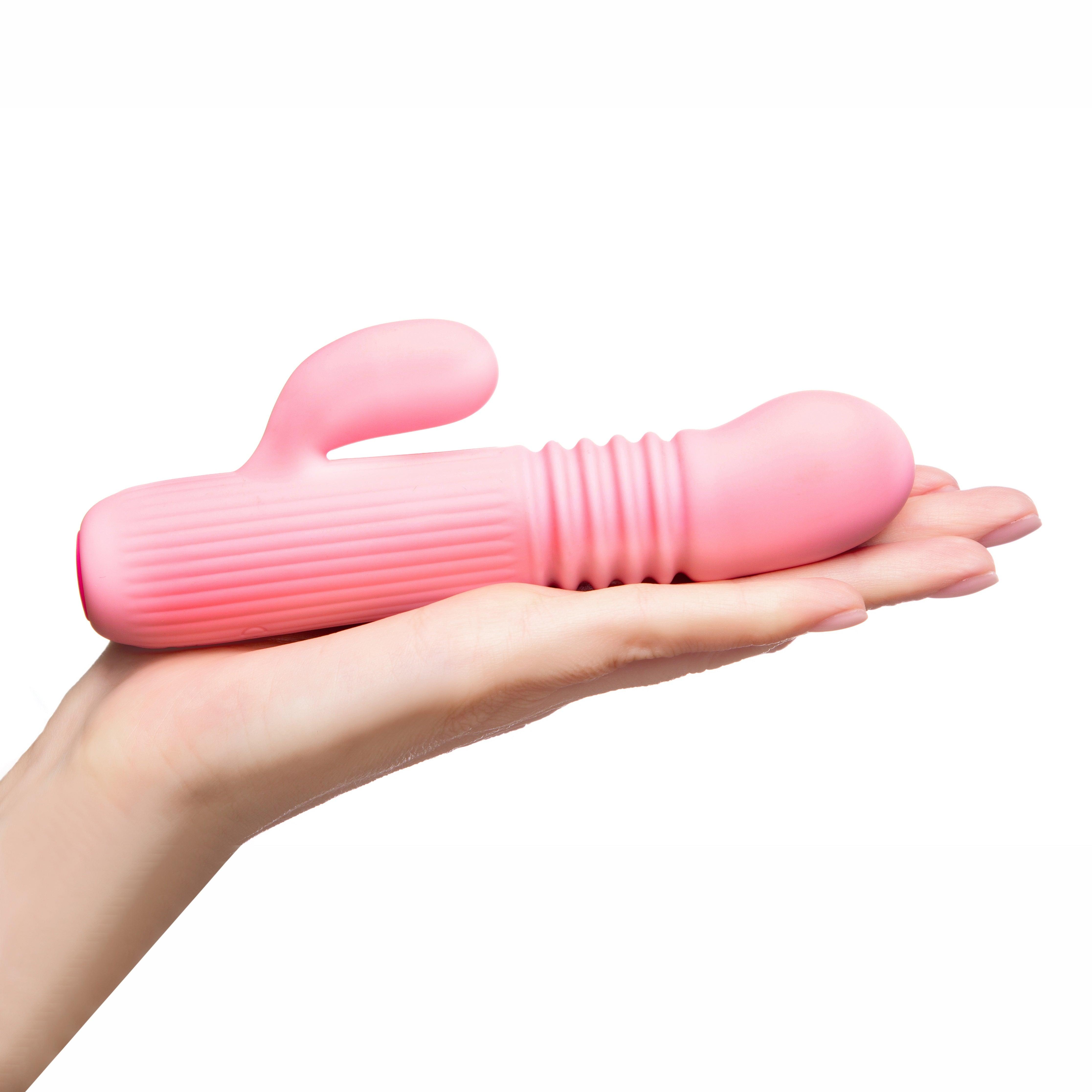 Petite dual thruster Thrusting rabbit vibrator - EdenSeduce