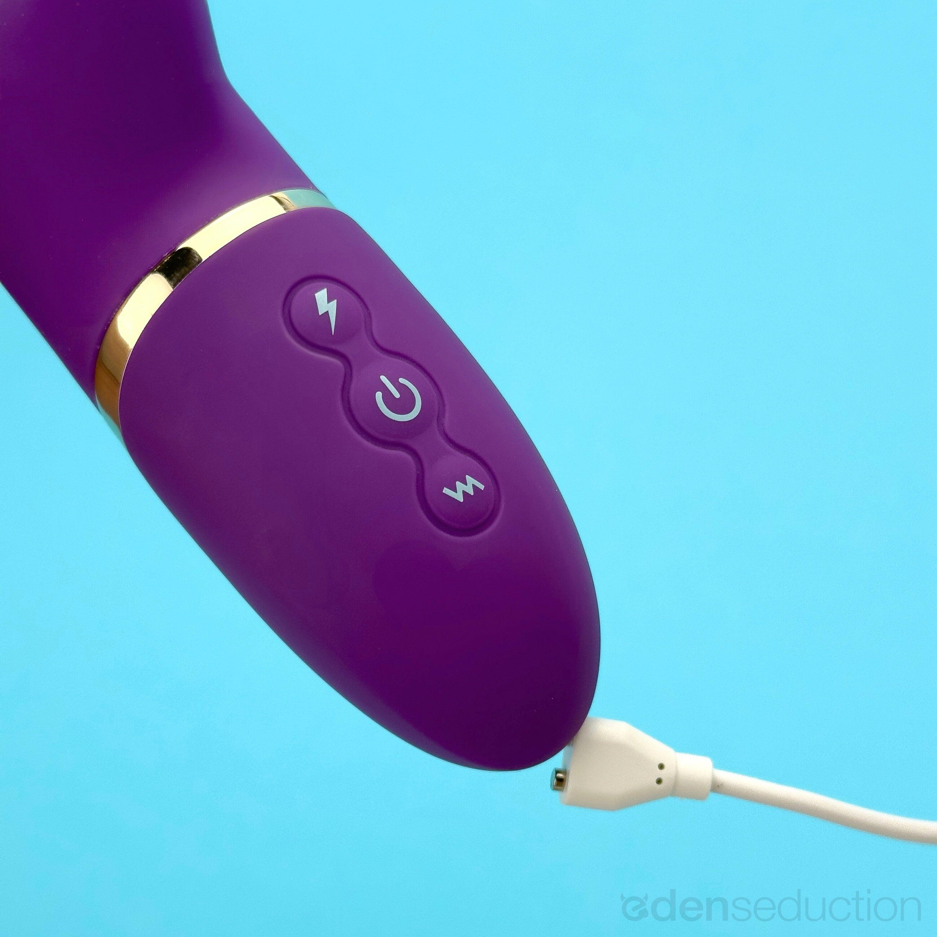 Dual blush Thrusting rabbit vibrator - EdenSeduce