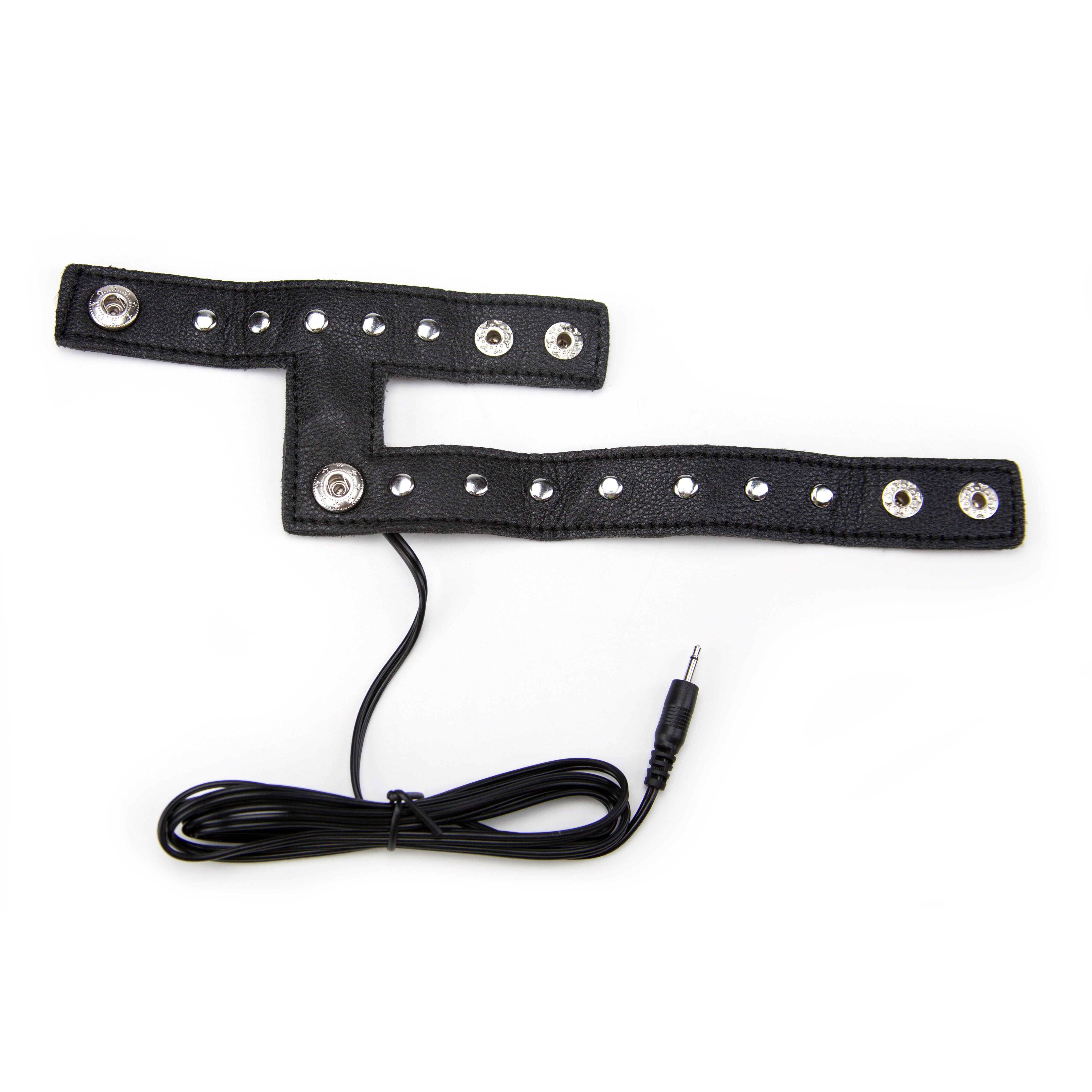 ePlay leather cage attachment E stim for men - EdenSeduce