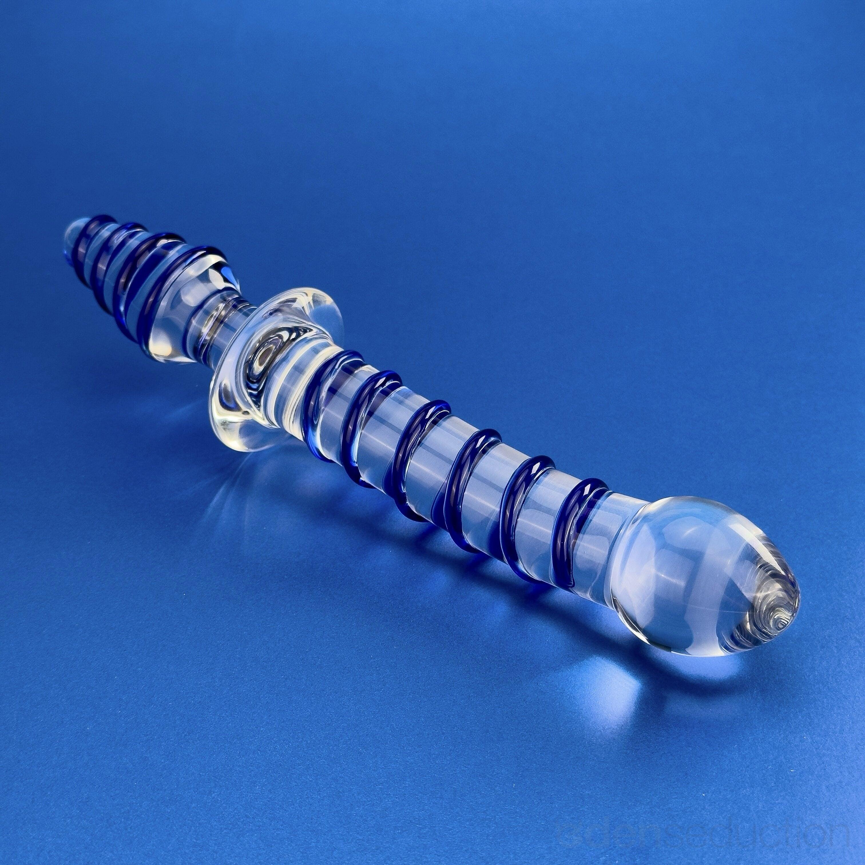 Magic duo swirl Double ended glass dildo - EdenSeduce