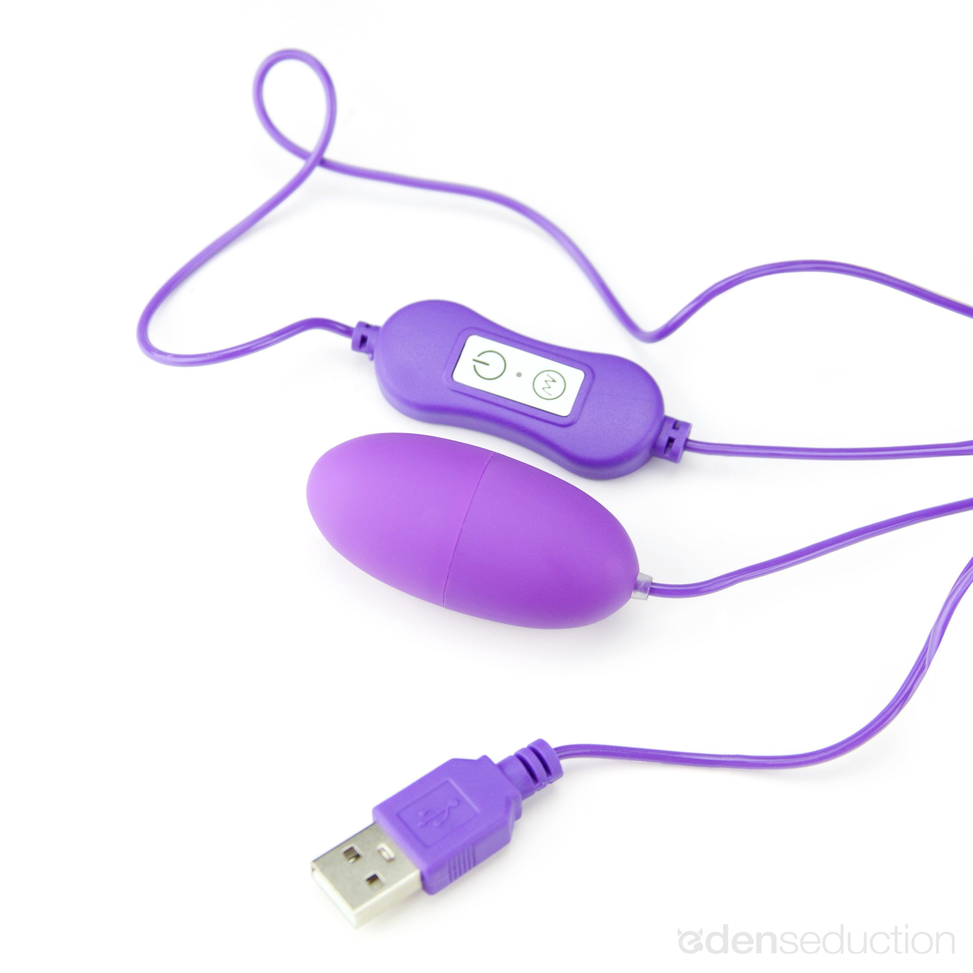 USB power egg Egg vibrator with control - EdenSeduce