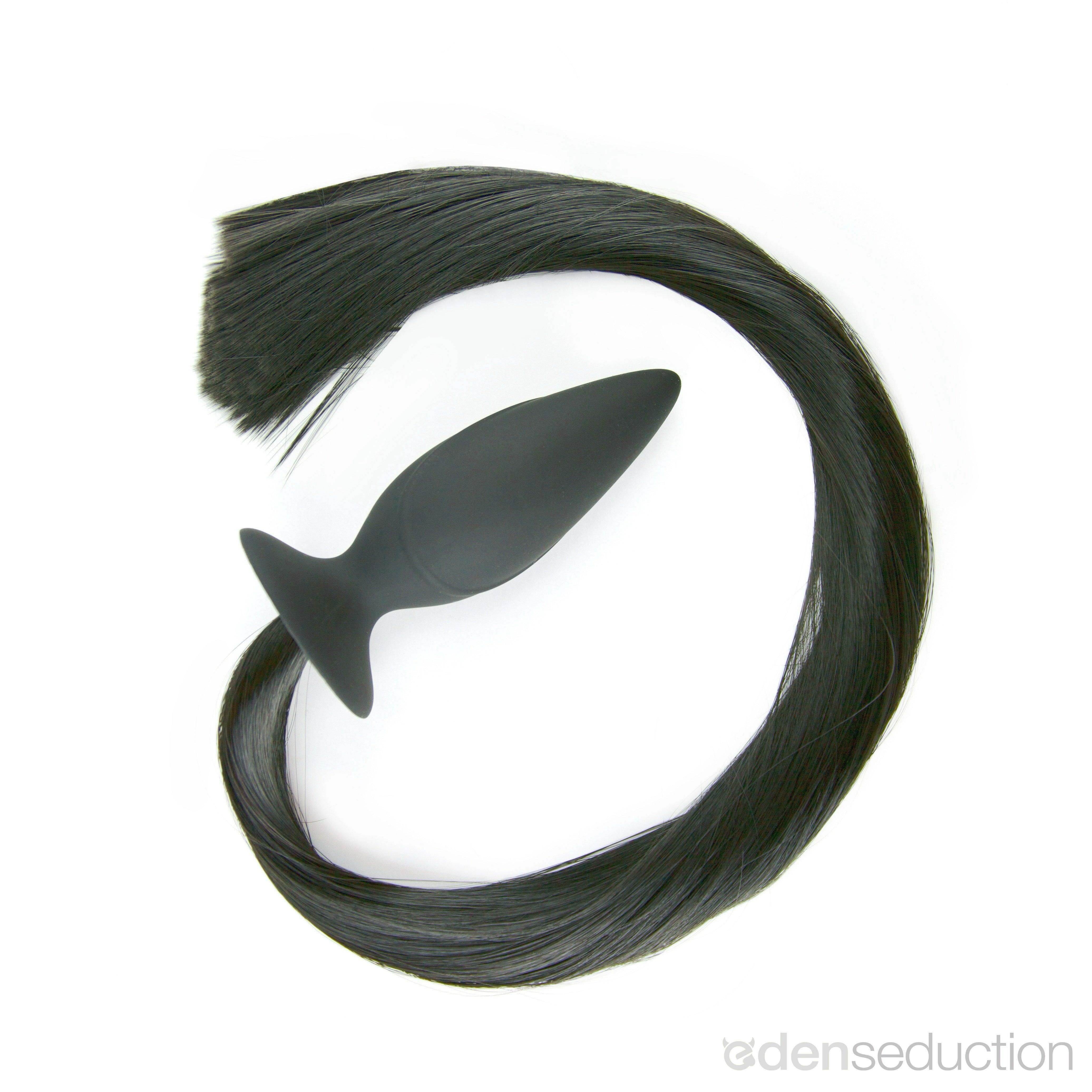 Pony play silicone plug Tail butt plug - EdenSeduce