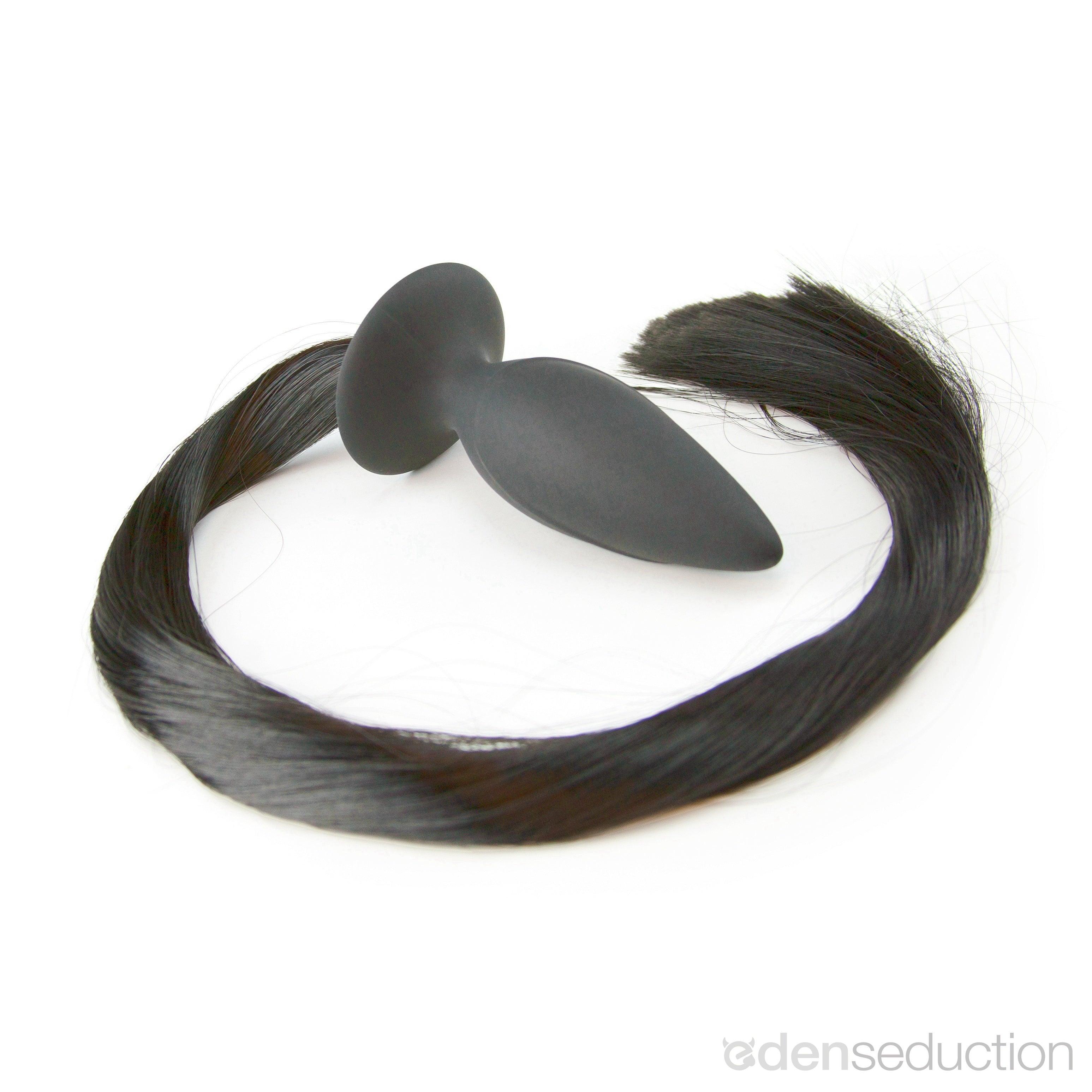 Pony play silicone plug Tail butt plug - EdenSeduce