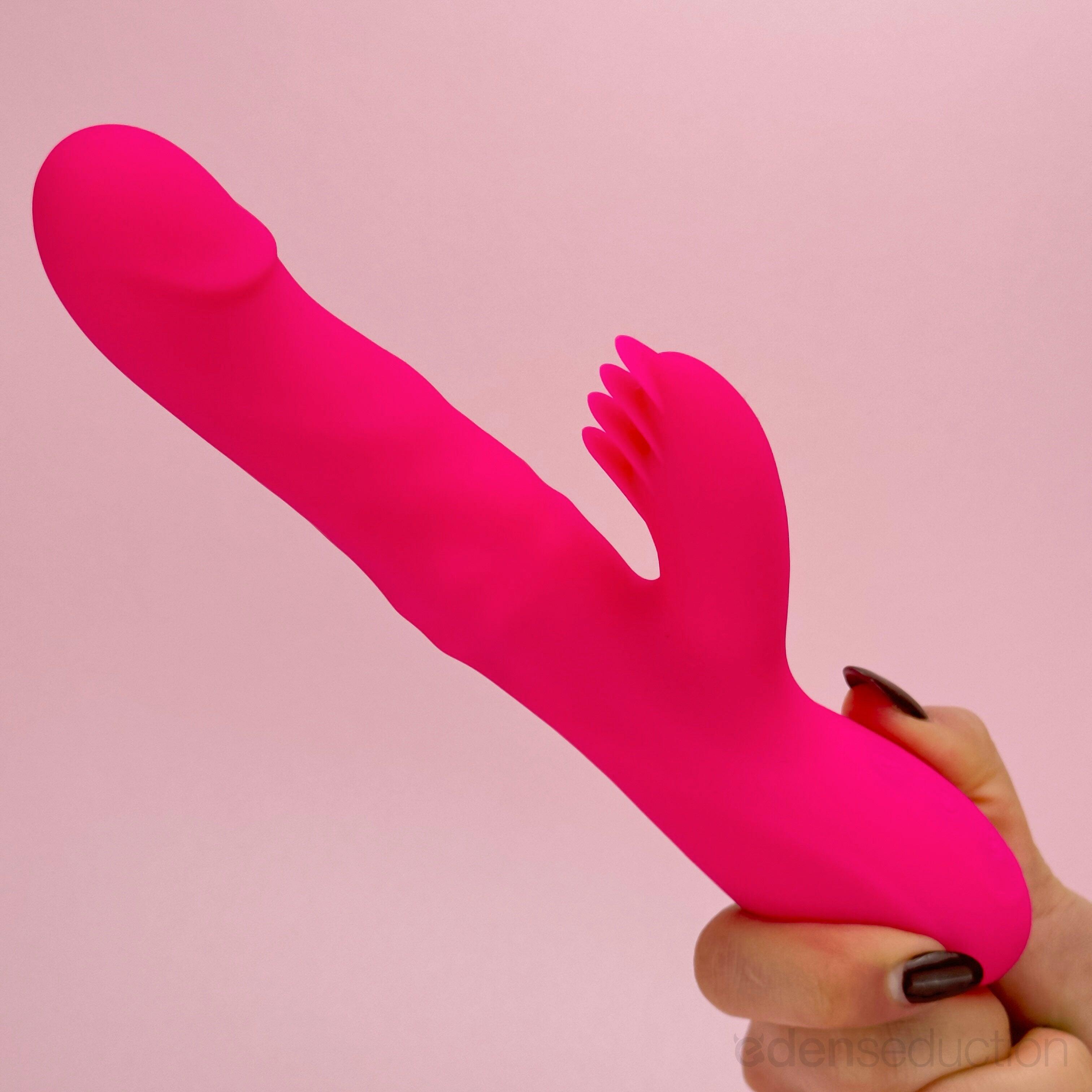 Flickering dual thruster Thrusting rabbit vibrator - EdenSeduce