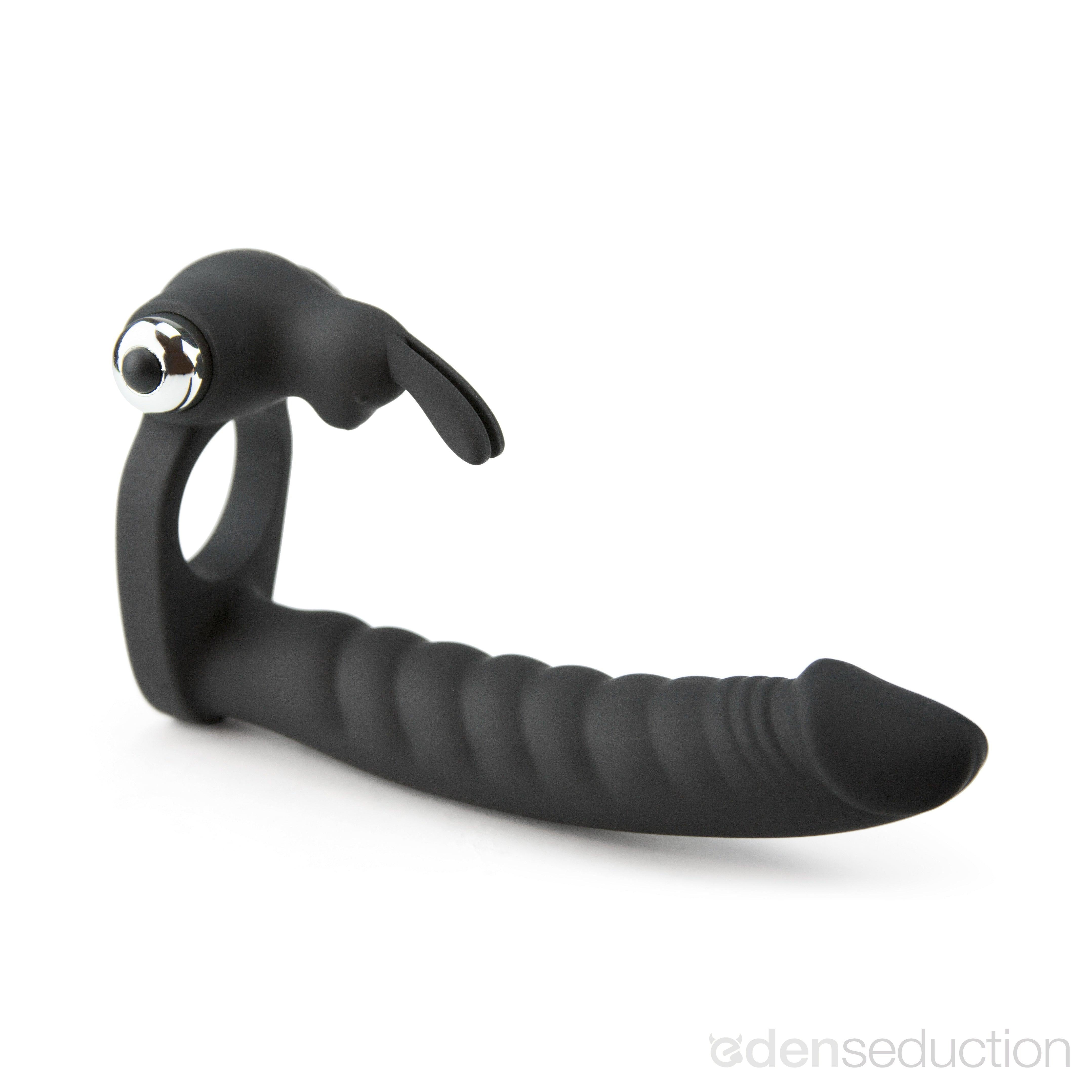 Double penetrator rabbit Double penetration cock ring - EdenSeduce