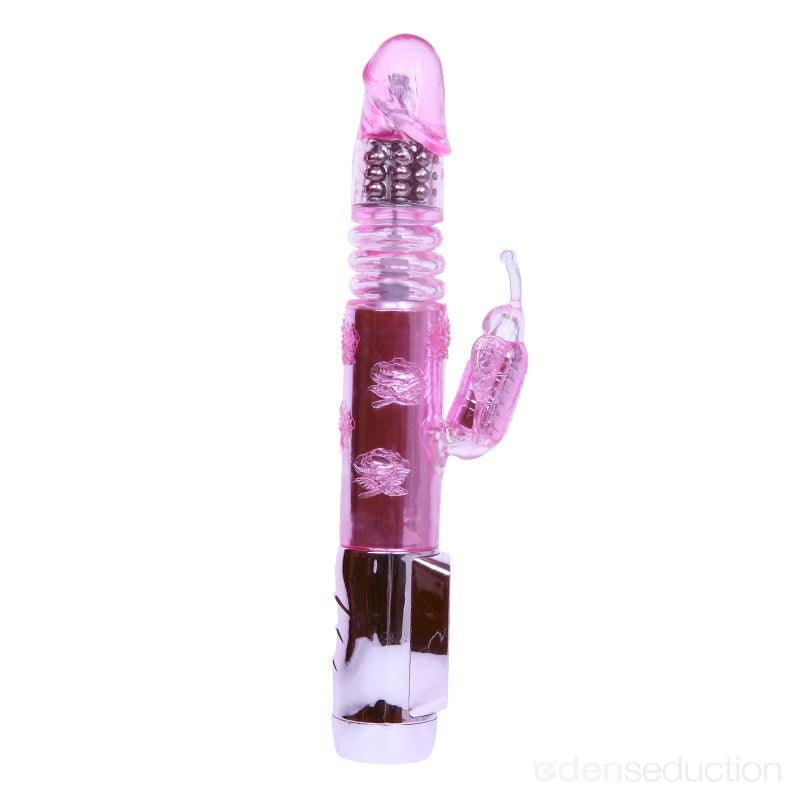 Rechargeable thrusting butterfly Thrusting rabbit vibrator - EdenSeduce