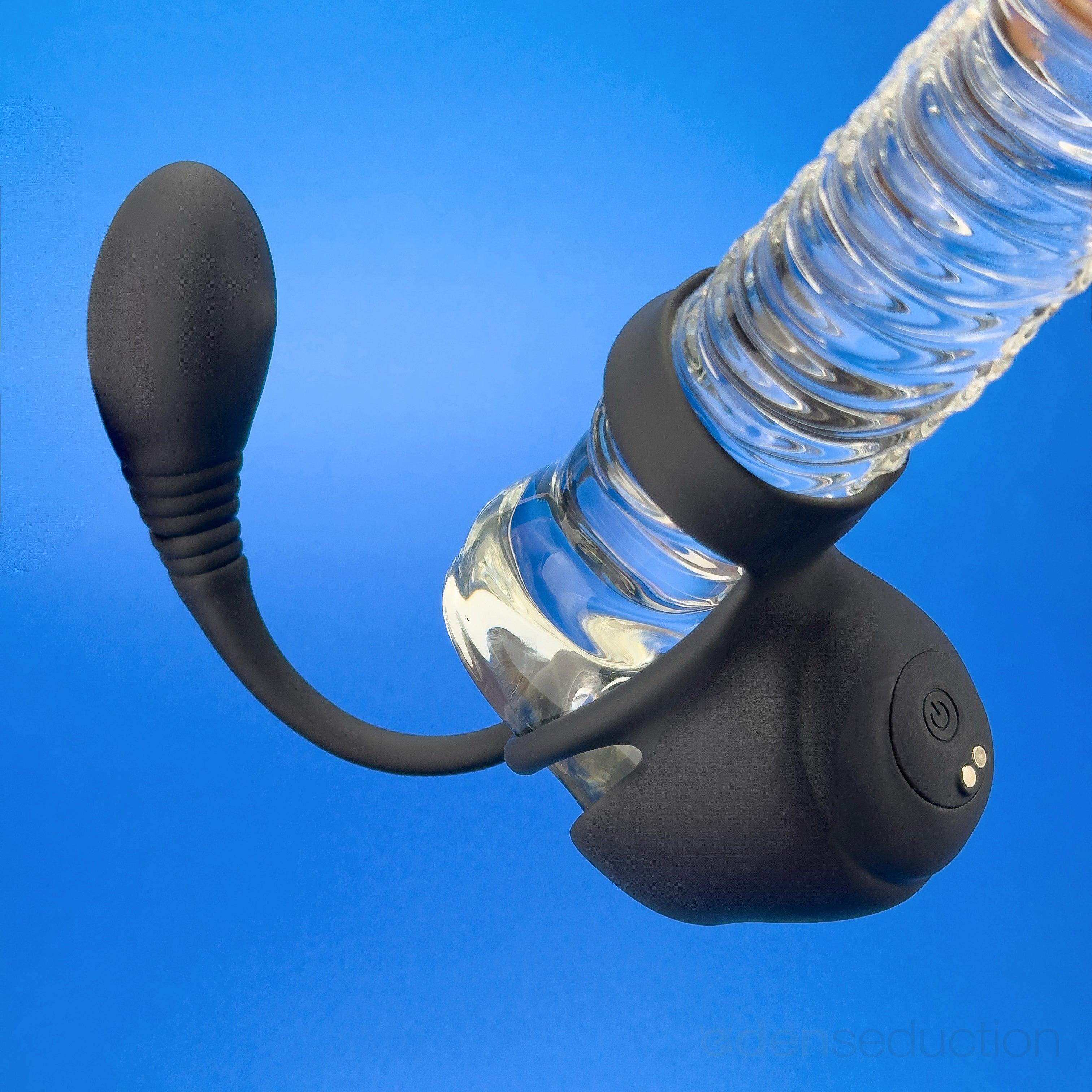 Drive male wearable system Prostate massager with cock ring - EdenSeduce