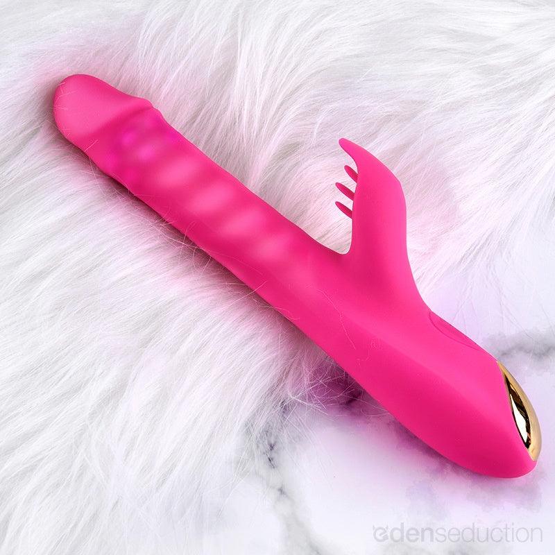 Flickering dual thruster Thrusting rabbit vibrator - EdenSeduce