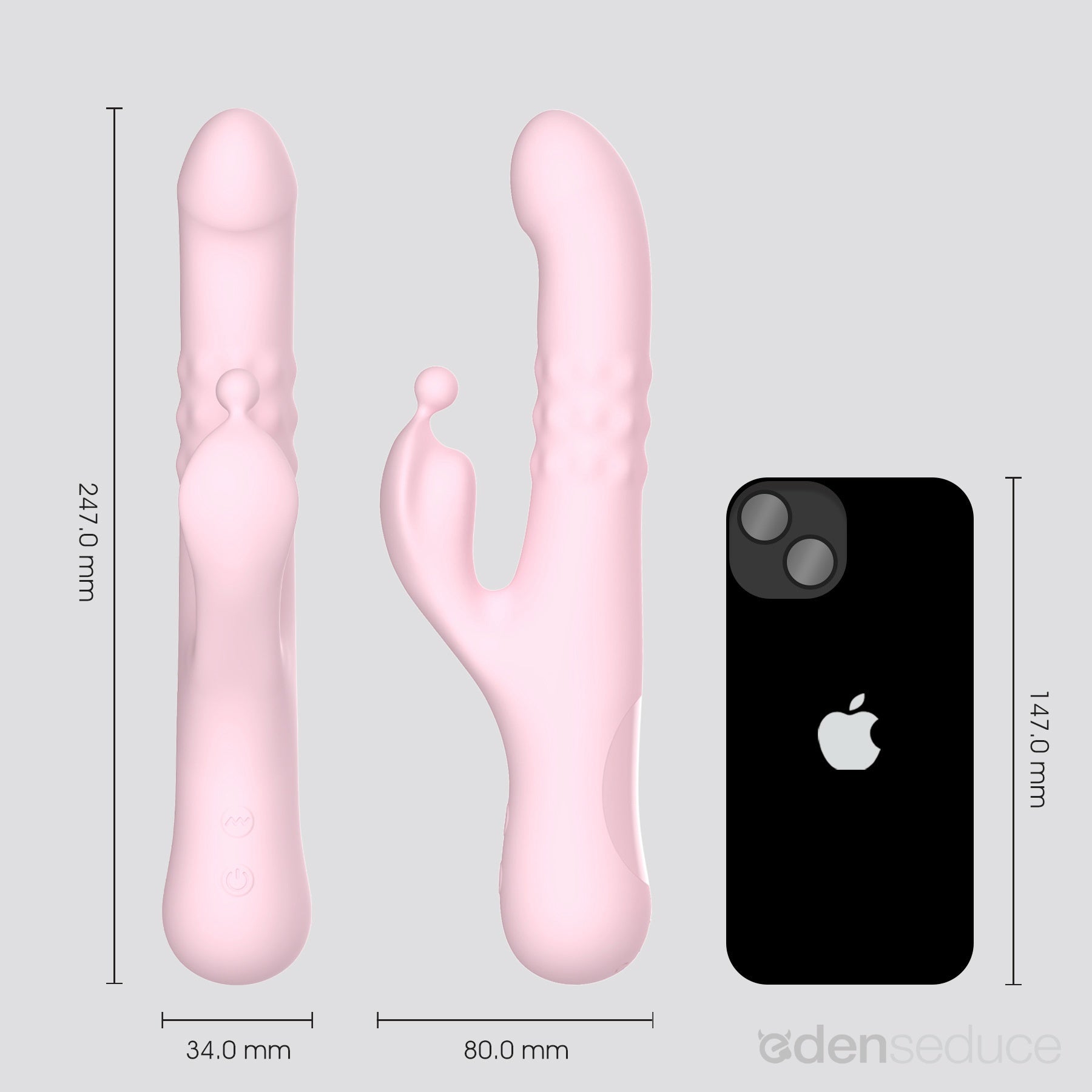 Pink Pearl Pulsing and Fingering Dual Action Vibrator - Triple Your Pleasure! - EdenSeduce