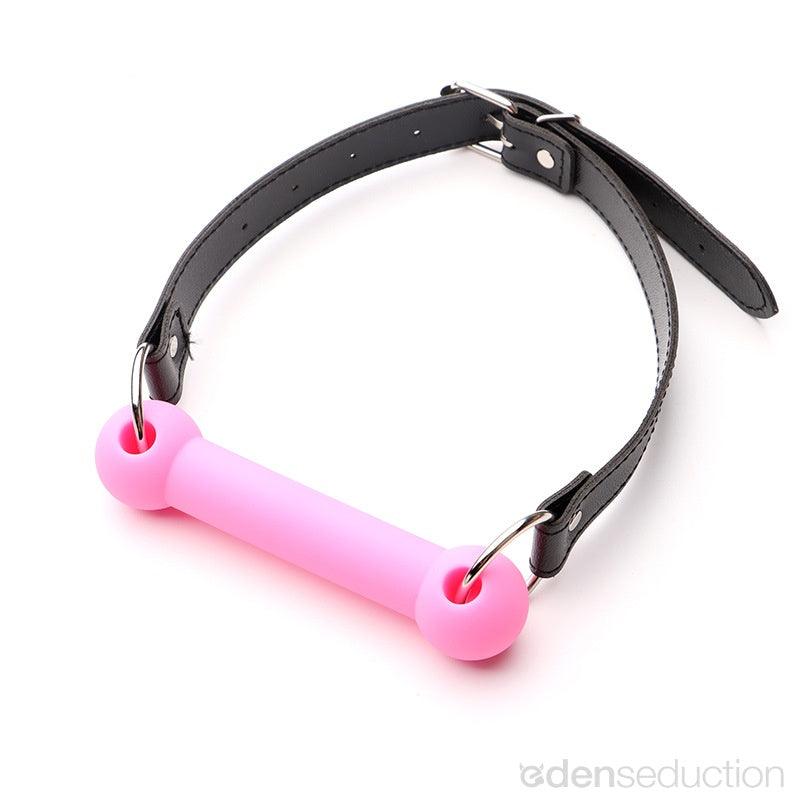 Silicone bone gag Ball gag - EdenSeduce