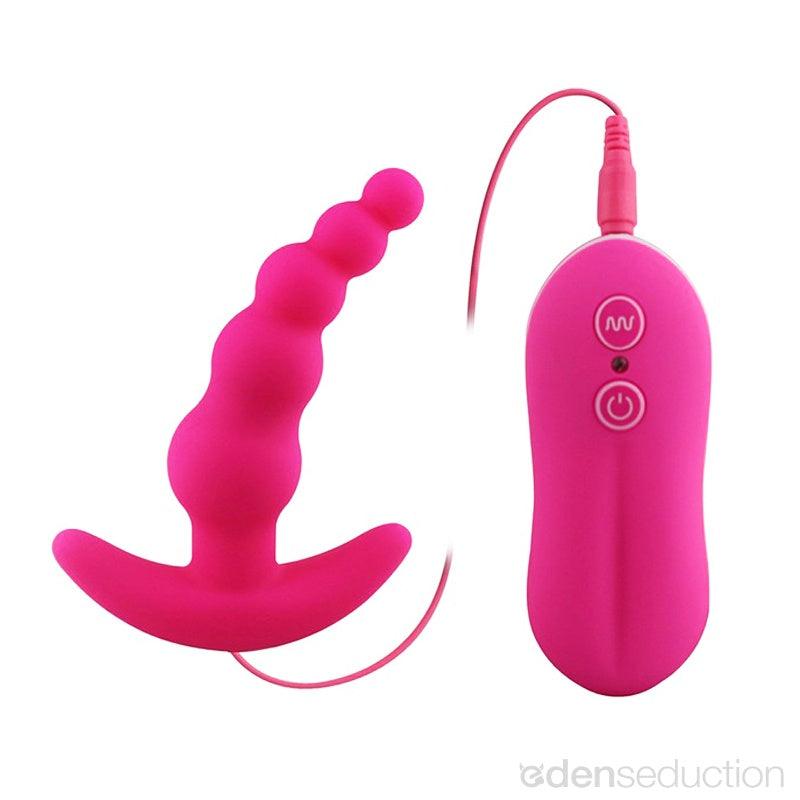 Anal pleaser beaded Vibrating butt plug - EdenSeduce