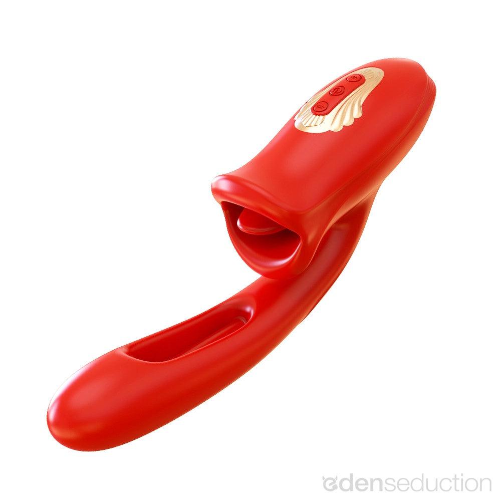 French Kiss Biting & Licking Moving Mouth Tongue Vibrator - EdenSeduce