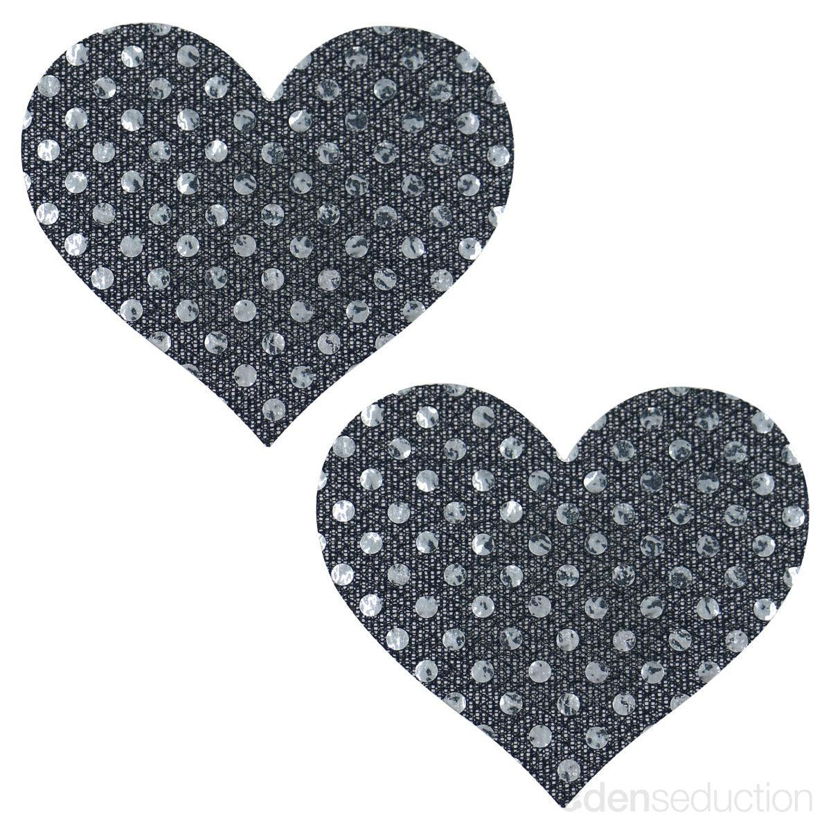 Shiny heart pasties Nipple pasties - EdenSeduce