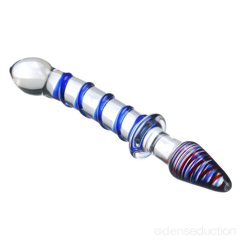 Magic duo swirl Double ended glass dildo - EdenSeduce