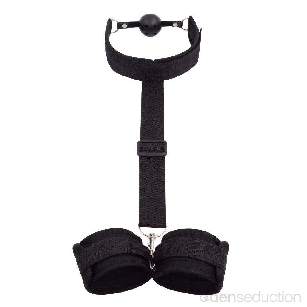 Mouth to wrist restraints Bondage system - EdenSeduce