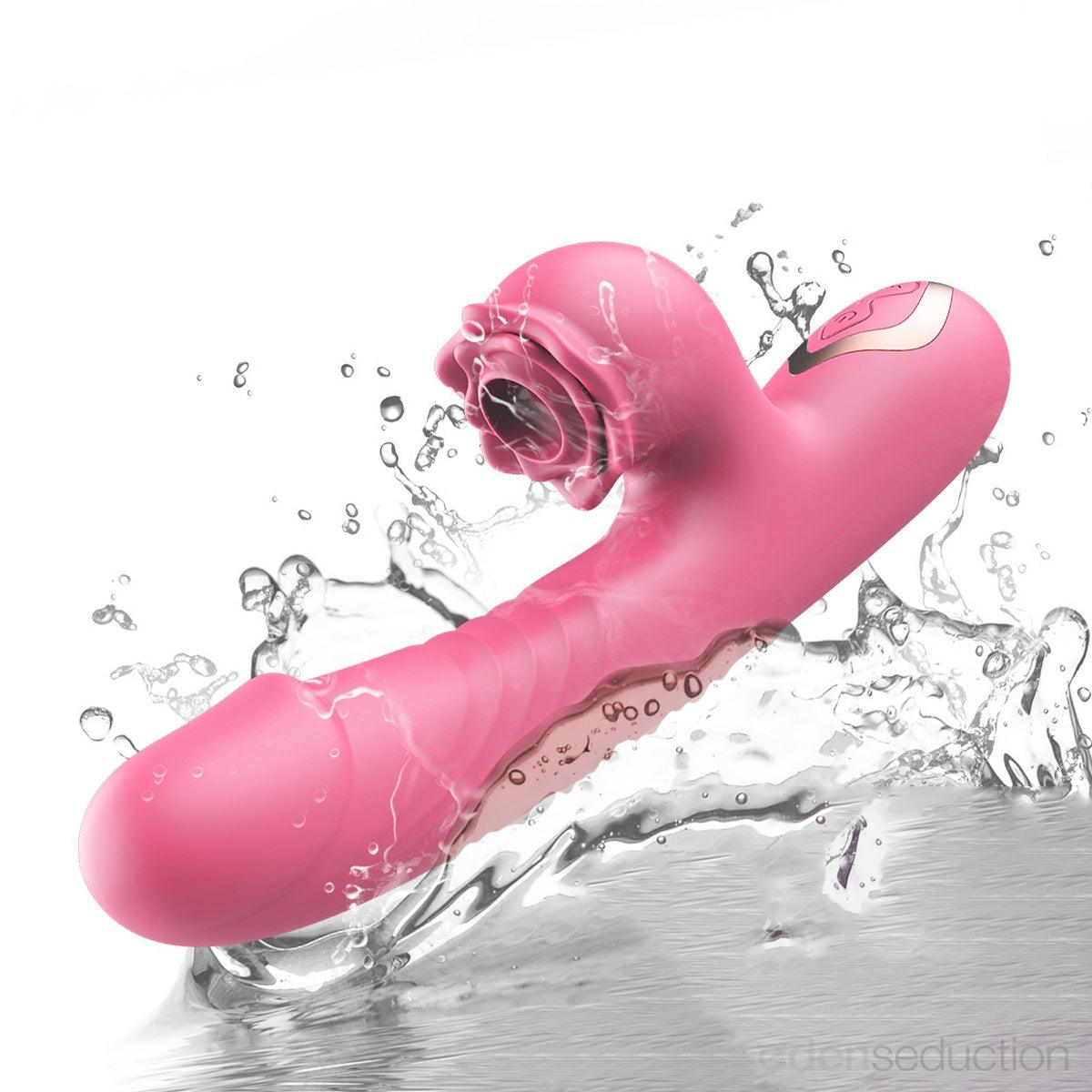 Rose thruster Rose rabbit vibrator - EdenSeduce