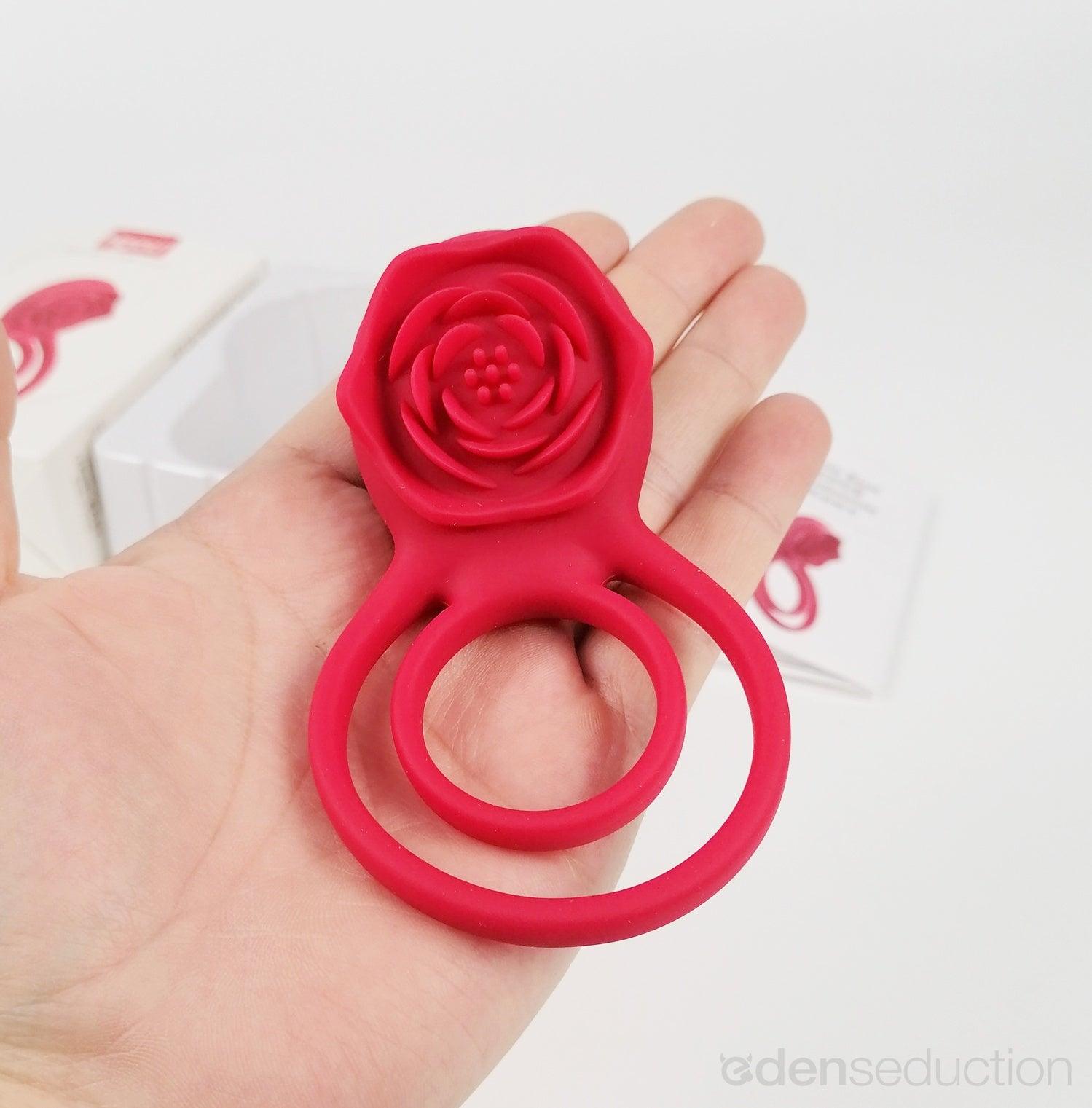 Passion flower Rose vibrating cock ring - EdenSeduce