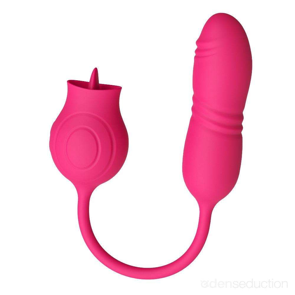 Rosebud thruster Dual rose vibrator - EdenSeduce