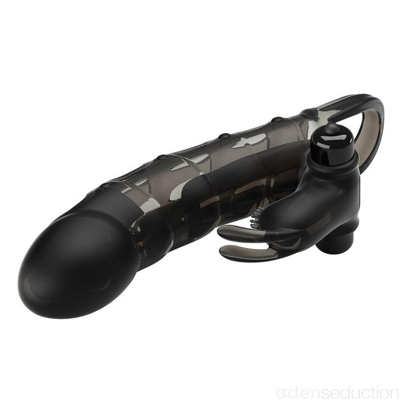 Deep reach bunny Vibrating penis sleeve - EdenSeduce