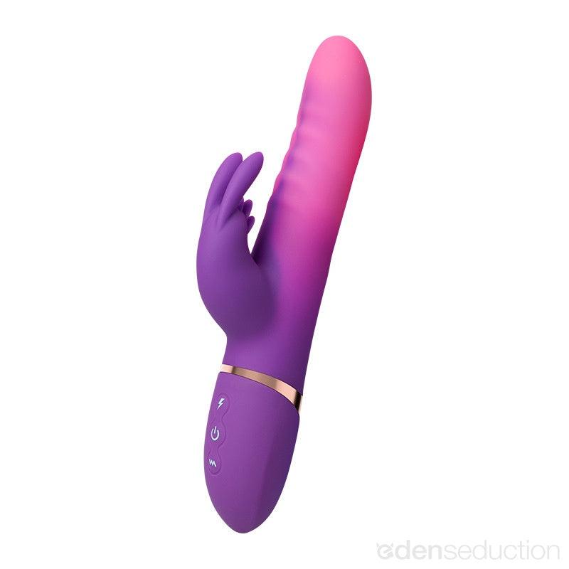 Dual blush Thrusting rabbit vibrator - EdenSeduce