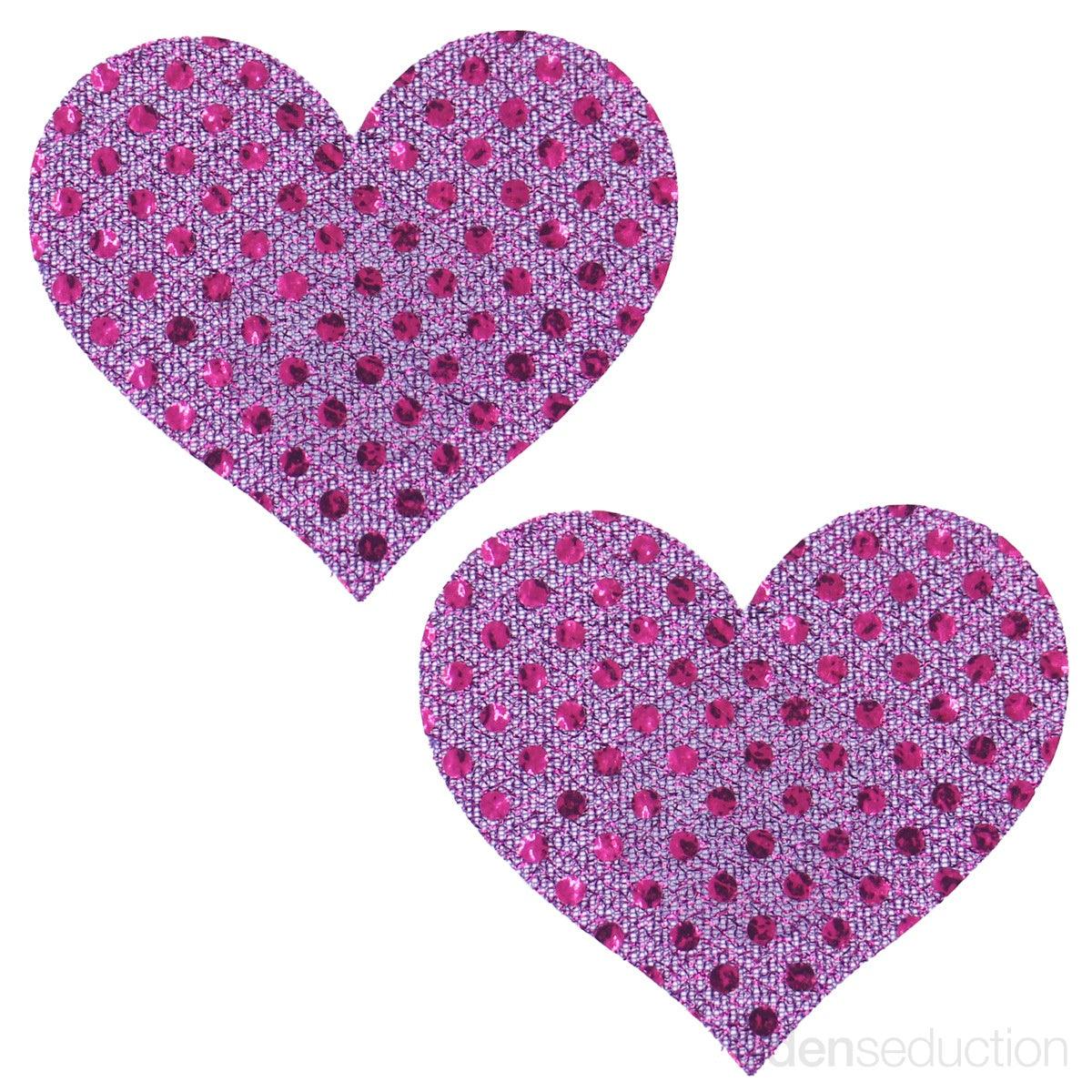 Shiny heart pasties Nipple pasties - EdenSeduce