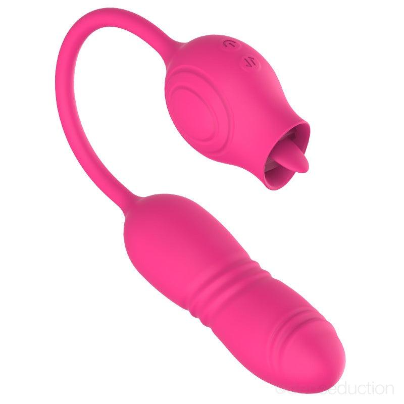 Rosebud thruster Dual rose vibrator - EdenSeduce