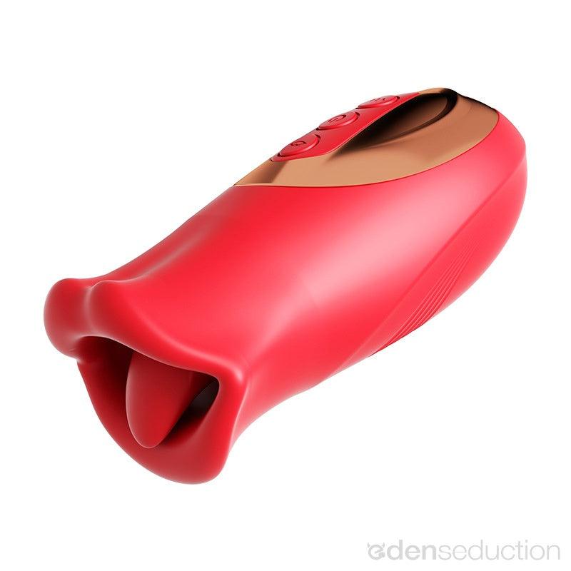 French Kiss Biting & Licking Moving Mouth Tongue Vibrator - EdenSeduce