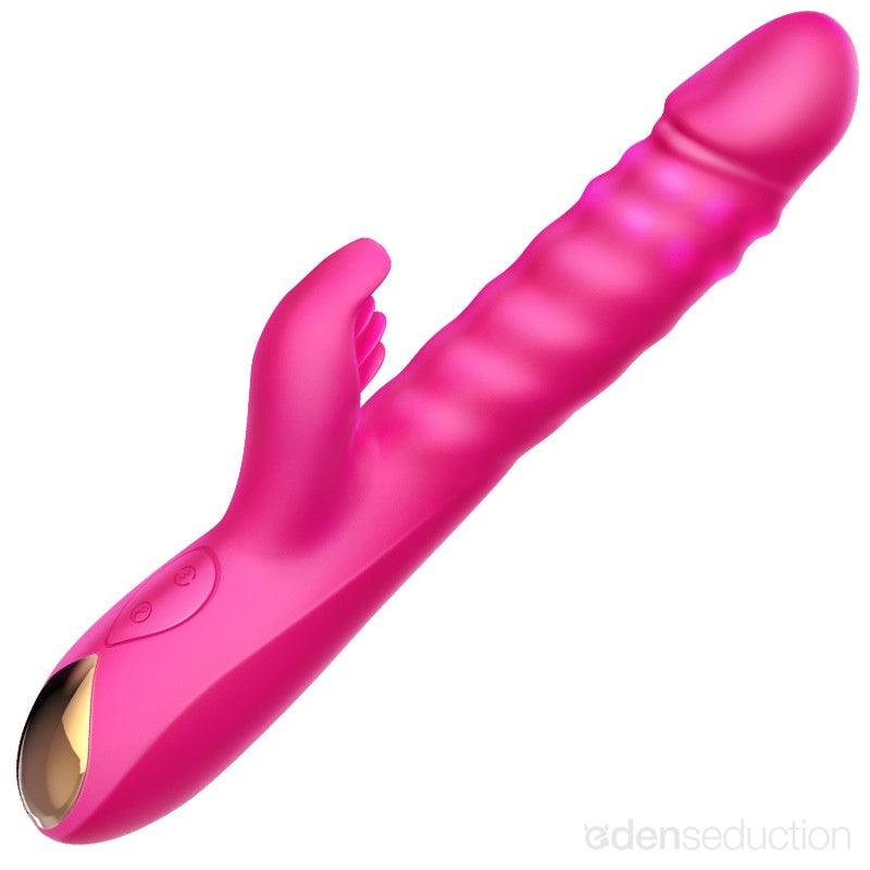 Flickering dual thruster Thrusting rabbit vibrator - EdenSeduce