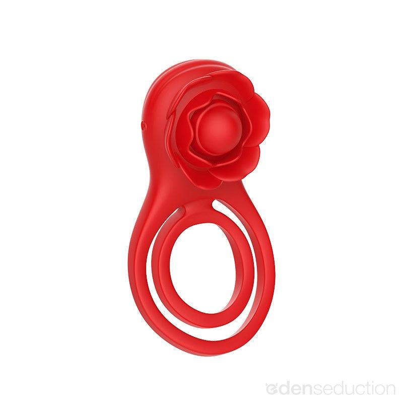 Passion flower Rose vibrating cock ring - EdenSeduce