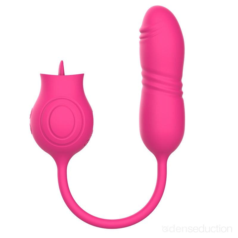 Rosebud thruster Dual rose vibrator - EdenSeduce