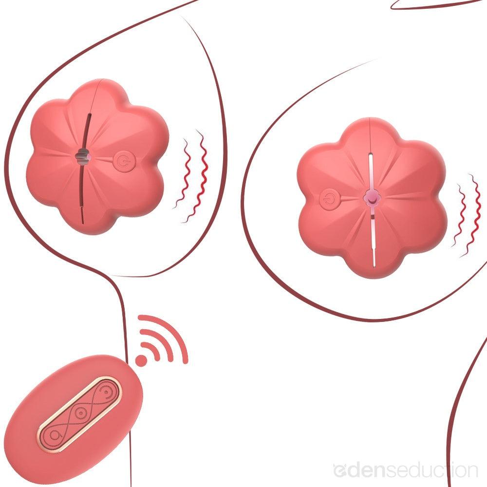 Bloom nips Vibrating nipple clamps - EdenSeduce