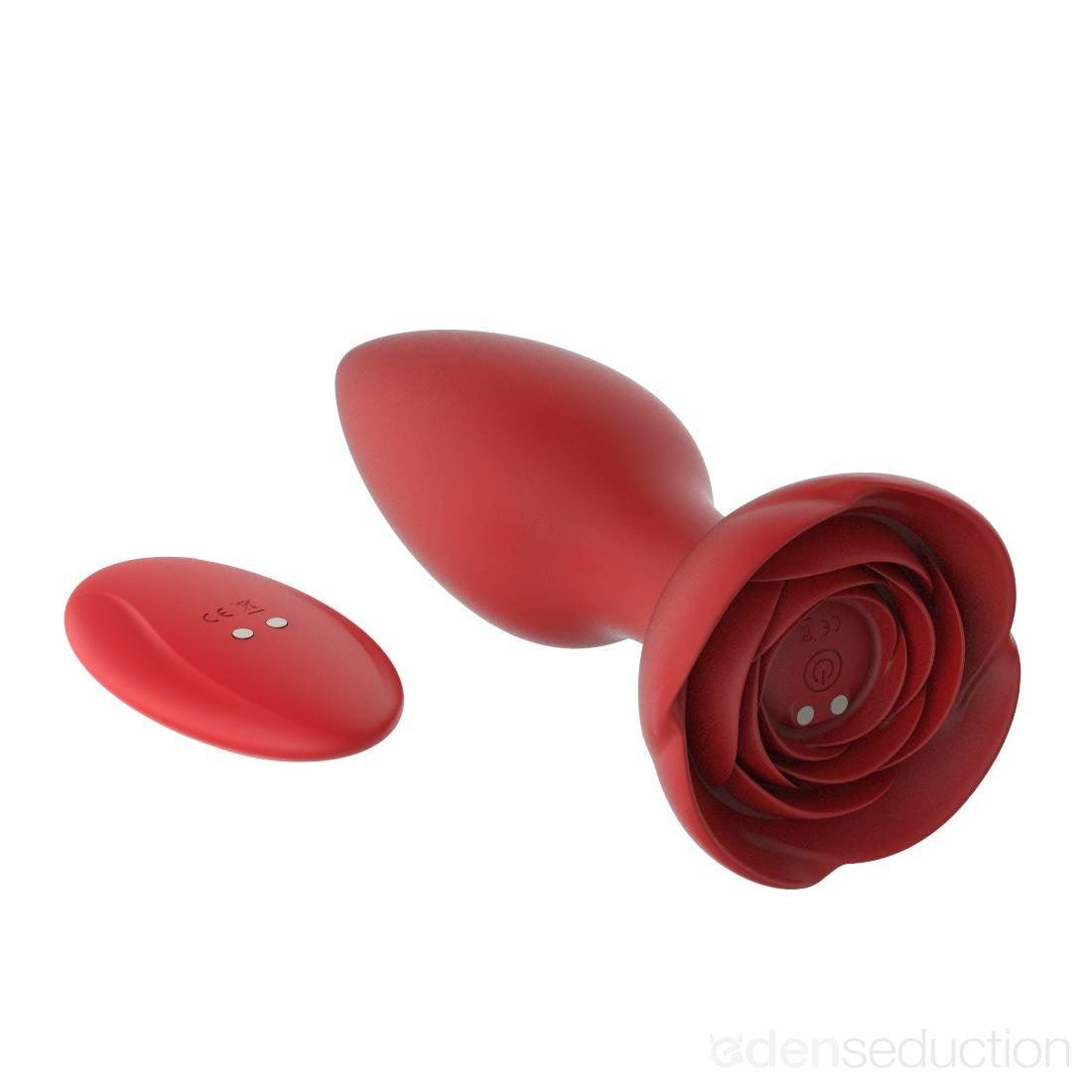 Rose vibrating plug Rose anal vibrator - EdenSeduce