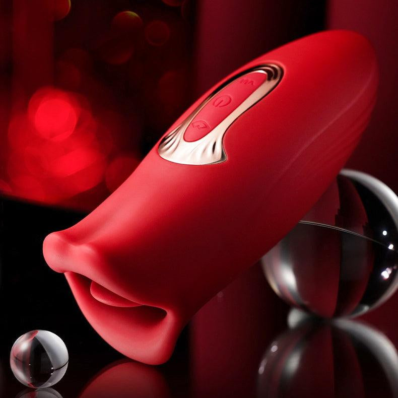 French Kiss Biting & Licking Moving Mouth Tongue Vibrator - EdenSeduce