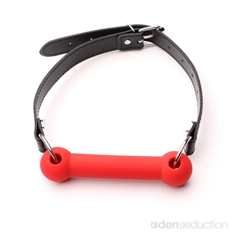 Silicone bone gag Ball gag - EdenSeduce