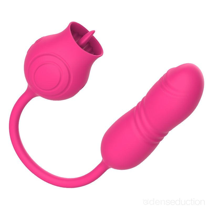 Rosebud thruster Dual rose vibrator - EdenSeduce