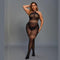 Black Crisscross Bodystocking - One Size and Queen Available - EdenSeduce