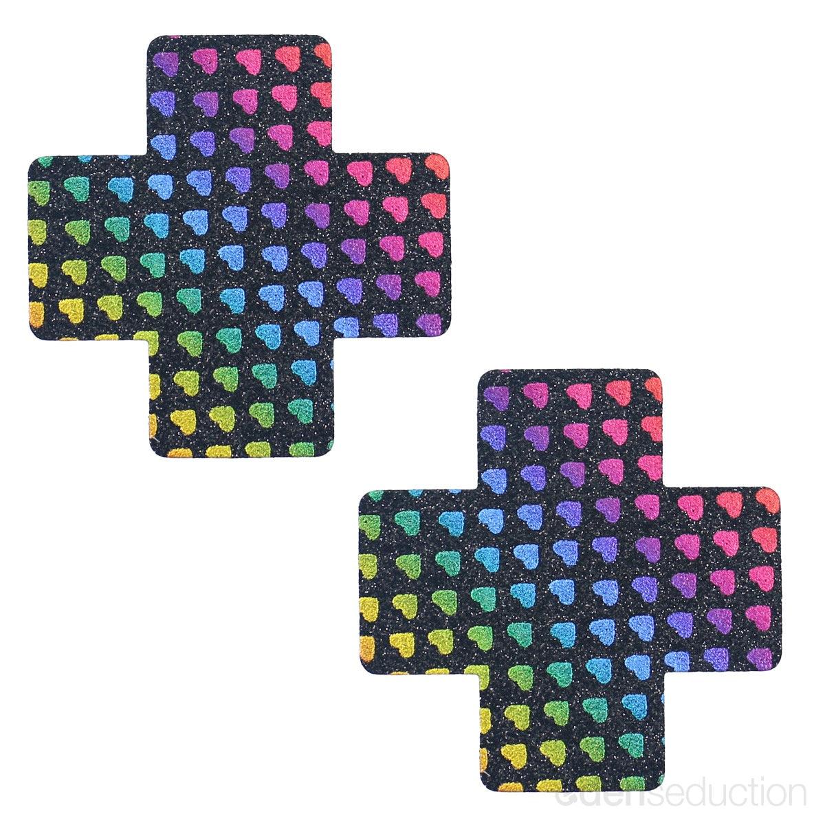 Iridescent Rainbow Nipple Covers - EdenSeduce