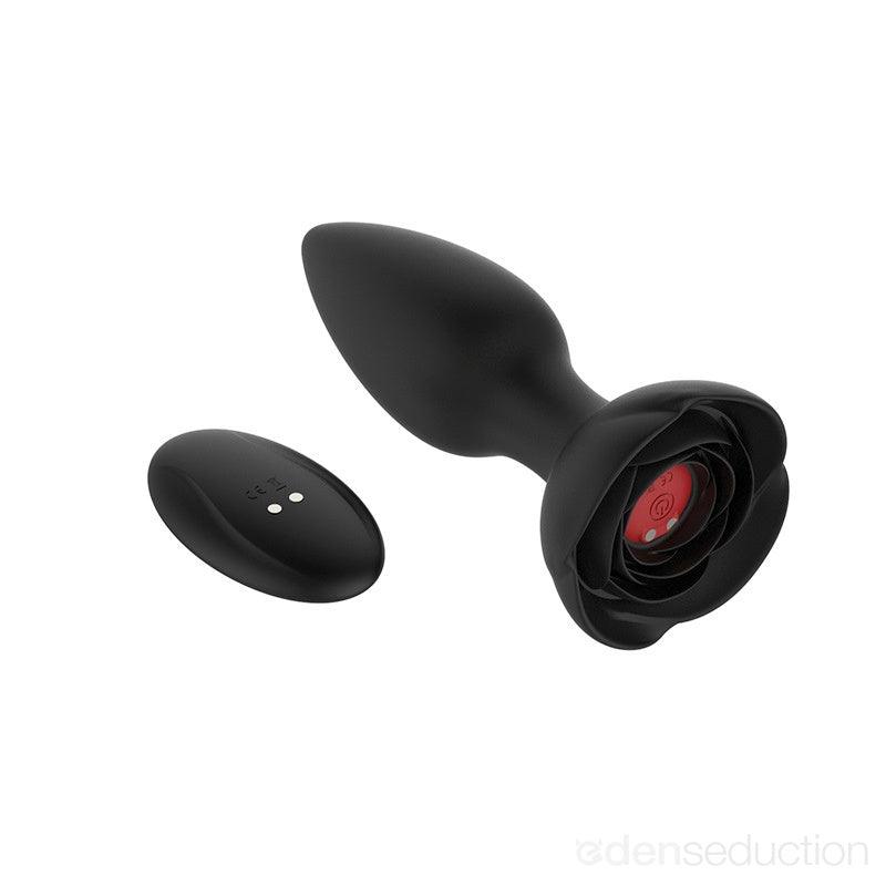 Rose vibrating plug Rose anal vibrator - EdenSeduce