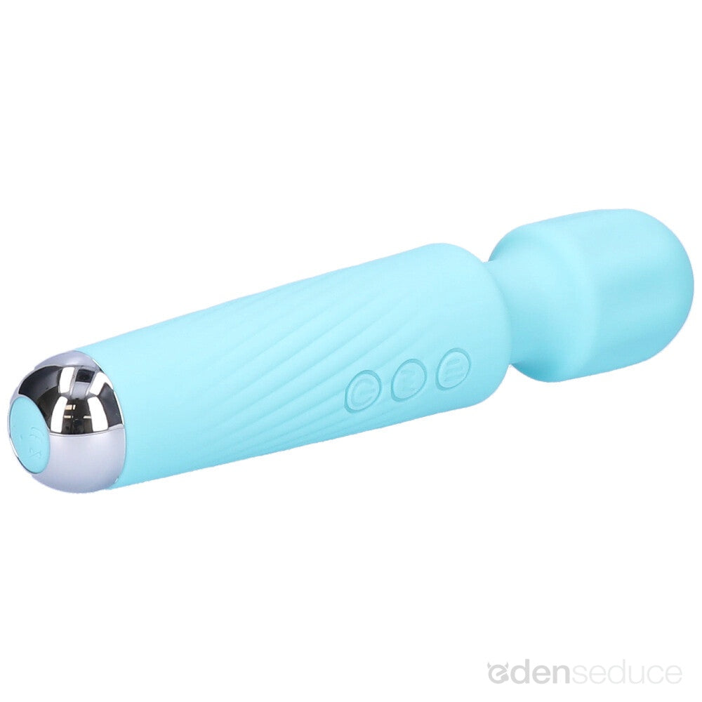 FREE High-Power Silicone Wand Vibrator in Blue (Intense Vibrations!) - EdenSeduce