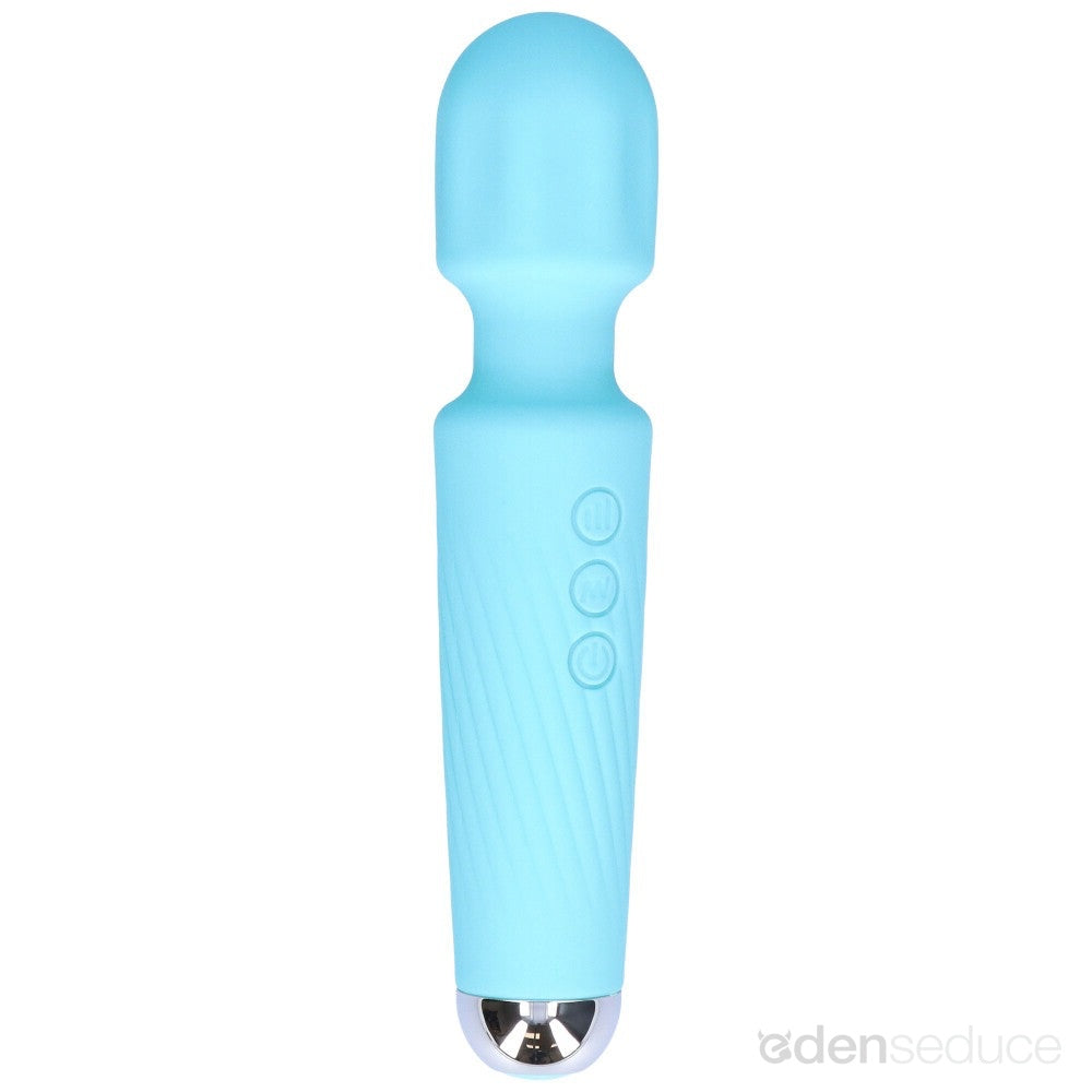 FREE High-Power Silicone Wand Vibrator in Blue (Intense Vibrations!) - EdenSeduce