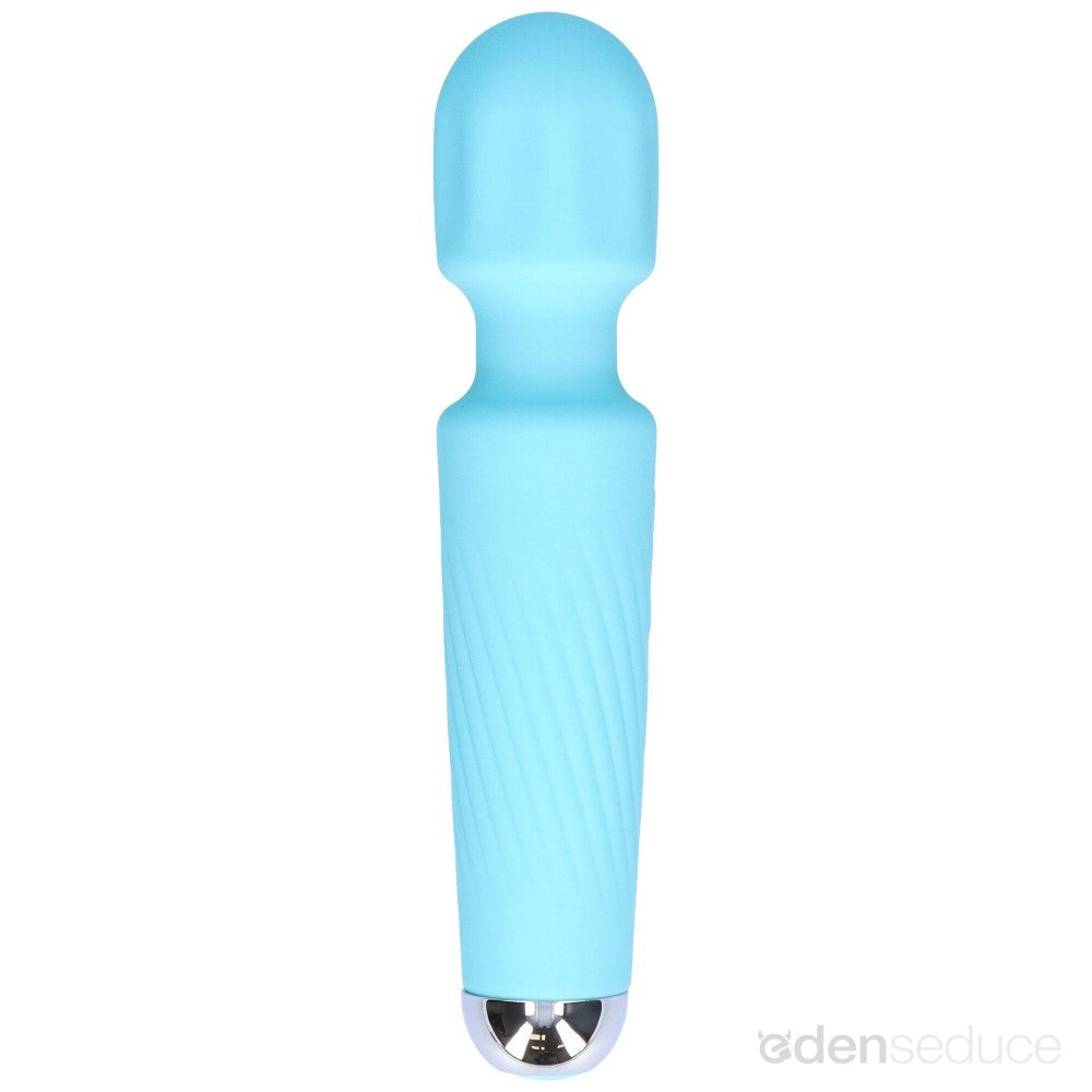 FREE High-Power Silicone Wand Vibrator in Blue (Intense Vibrations!) - EdenSeduce