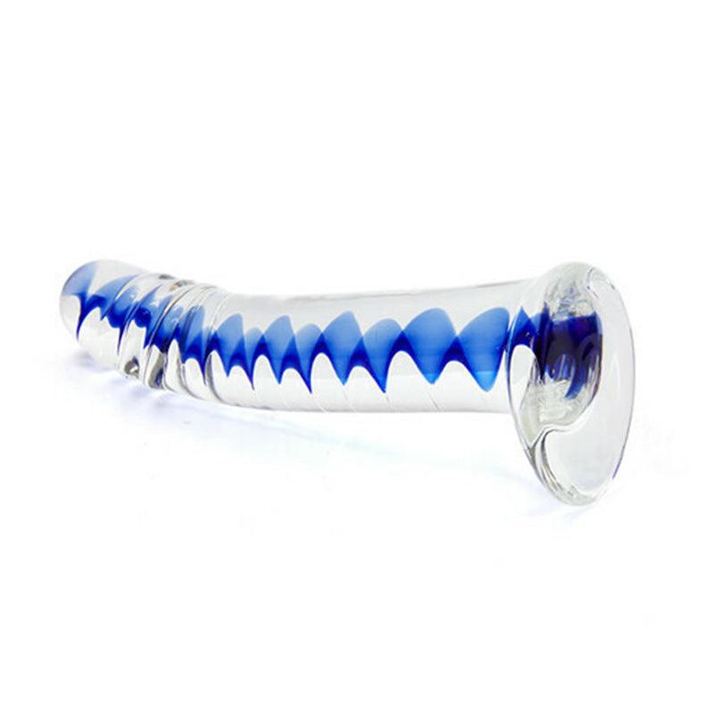 Frozen Sapphire Glass Dildo - EdenSeduce