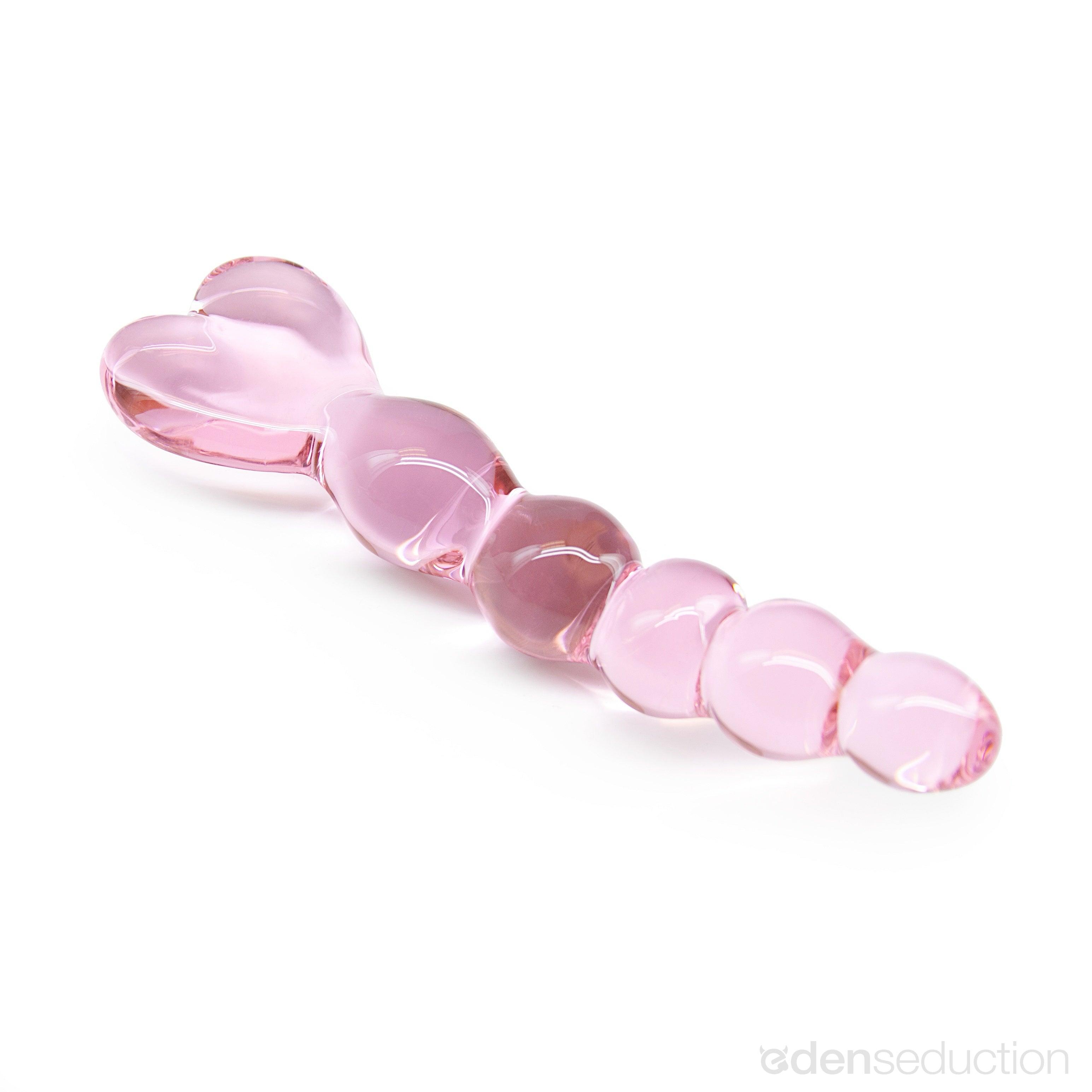 Heart of beads Glass anal dildo - EdenSeduce