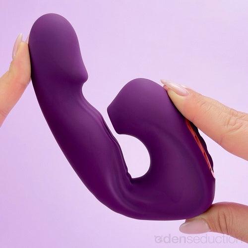 Triple pleasure Licking dual vibrator - EdenSeduce