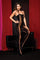 Black Vertical Stripe Bodystocking - One Size Available - EdenSeduce